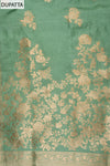 Pastel Mejesty Mint Green Organza Unstitched Salwar Suit With Dola Dupatta