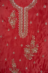Glow Different Gajari Organza Unstitched Salwar Suit With Chiffon Dupatta