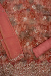 Glow Different Gajari Shimmer Unstitched Salwar Suit With Organza Dupatta