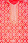 Coral Cotton Unstitched Salwar Suit With Cotton Dupatta