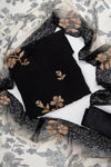 Bold Statement Black Georgette Unstitched Salwar Suit With Chiffon Dupatta