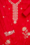 Timeless Elegance Rani Organza Unstitched Salwar Suit With  Organza Dupatta