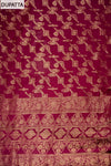 Garnet Cotton Unstitched Salwar Suit With Cotton Dupatta