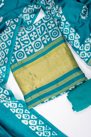 Rama Dola Unstitched Salwar Suit With Dola Dupatta