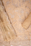 Tussar Organza Unstitched Salwar Suit With Tissue Dupatta