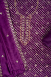 Wine Dola Unstitched Salwar Suit With Cotton Dupatta