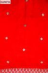 Red Dola Unstitched Salwar Suit With Cotton Dupatta