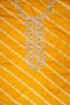 Mustard Cotton Unstitched Salwar Suit With Cotton Dupatta