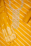 Mustard Cotton Unstitched Salwar Suit With Cotton Dupatta