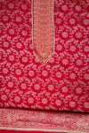 Magenta Cotton Unstitched Salwar Suit With Cotton Dupatta