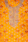 Mustard Cotton Unstitched Salwar Suit With Cotton Dupatta