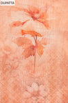 Peach Cotton Unstitched Salwar Suit With Cotton Dupatta