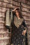 Black Banarasi Silk Readymade Suit And Palazzo With Silk Dupatta