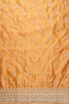 Mustard Sequence, Zarkan, Zari Threadwork & Bandhini printed Satin Unstitched Salwar Suit With Satin Dupatta