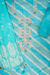 Sky Blue Cotton Unstitched Salwar Suit With Cotton Dupatta