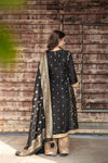 Black Banarasi Silk Readymade Suit And Palazzo With Silk Dupatta