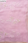 Mauve Sequence, Swarovski, Zarkan & Threadwork Organza Unstitched Salwar Suit With Chiffon Dupatta