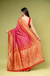 Rani Khaddi Georgette Saree With Unstitched Blouse