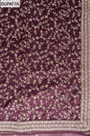 Garnet Sequence, Zarkan, Zari Threadwork & Bandhini printed Satin Unstitched Salwar Suit With Satin Dupatta
