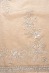 Tussar Bead, Sequence & Zari Threadwork Organza Unstitched Salwar Suit With Organza Dupatta
