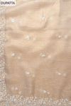 Tussar Bead, Sequence & Zari Threadwork Organza Unstitched Salwar Suit With Organza Dupatta