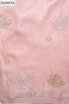 Onion Bead, Sequence & Zari Threadwork Organza Unstitched Salwar Suit With Chiffon Dupatta