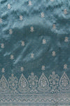 Grey Sequence, Swarovski & Zari Threadwork Organza Unstitched Salwar Suit With Organza Dupatta