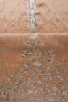 Tussar Bead, Sequence & Zari Threadwork Organza Unstitched Salwar Suit With Chiffon Dupatta