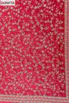 Gajari Sequence, Zarkan, Zari Threadwork & Bandhini printed Satin Unstitched Salwar Suit With Satin Dupatta