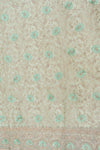 Pista Sequence, Swarovski, Zarkan & Threadwork Organza Unstitched Salwar Suit With Chiffon Dupatta