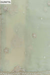 Pista Bead, Sequence & Zari Threadwork Organza Unstitched Salwar Suit With Chiffon Dupatta