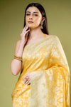 Pista Khaddi Georgette Saree With Unstitched Blouse
