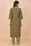 Pista Cotton Embroidered Readymade Suit With Pant