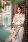 Tussar Organza Embroidered Saree With Unstitched Blouse