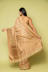 Tussar Banarasi Silk Saree With Unstitched Blouse
