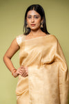 Tussar Banarasi Silk Saree With Unstitched Blouse