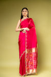 Rani Dola Embroidered Saree With Unstitched Blouse