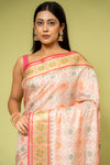 Tussar Banarasi Silk Saree With Unstitched Blouse