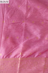 Mauve Banarasi Silk Saree With Unstitched Blouse