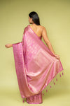 Mauve Banarasi Silk Saree With Unstitched Blouse