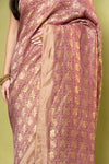 Onion Khaddi Georgette Saree With Unstitched Blouse