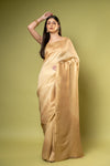 Tussar Khaddi Georgette Saree With Unstitched Blouse