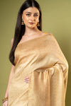 Tussar Khaddi Georgette Saree With Unstitched Blouse