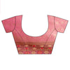 Mauve Banarasi Silk Saree With Unstitched Blouse