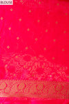 Rani Banarasi Silk Saree With Unstitched Blouse