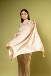Tussar Shimmer Pre-Draped Saree With Stitched Blouse