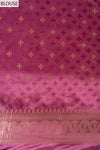 Garnet Banarasi Silk Saree With Unstitched Blouse