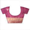 Garnet Banarasi Silk Saree With Unstitched Blouse