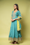 Rama Chinon Floor Length Readymade Suit With Chinon Dupatta