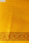 Mustard Banarasi Silk Saree With Unstitched Blouse
